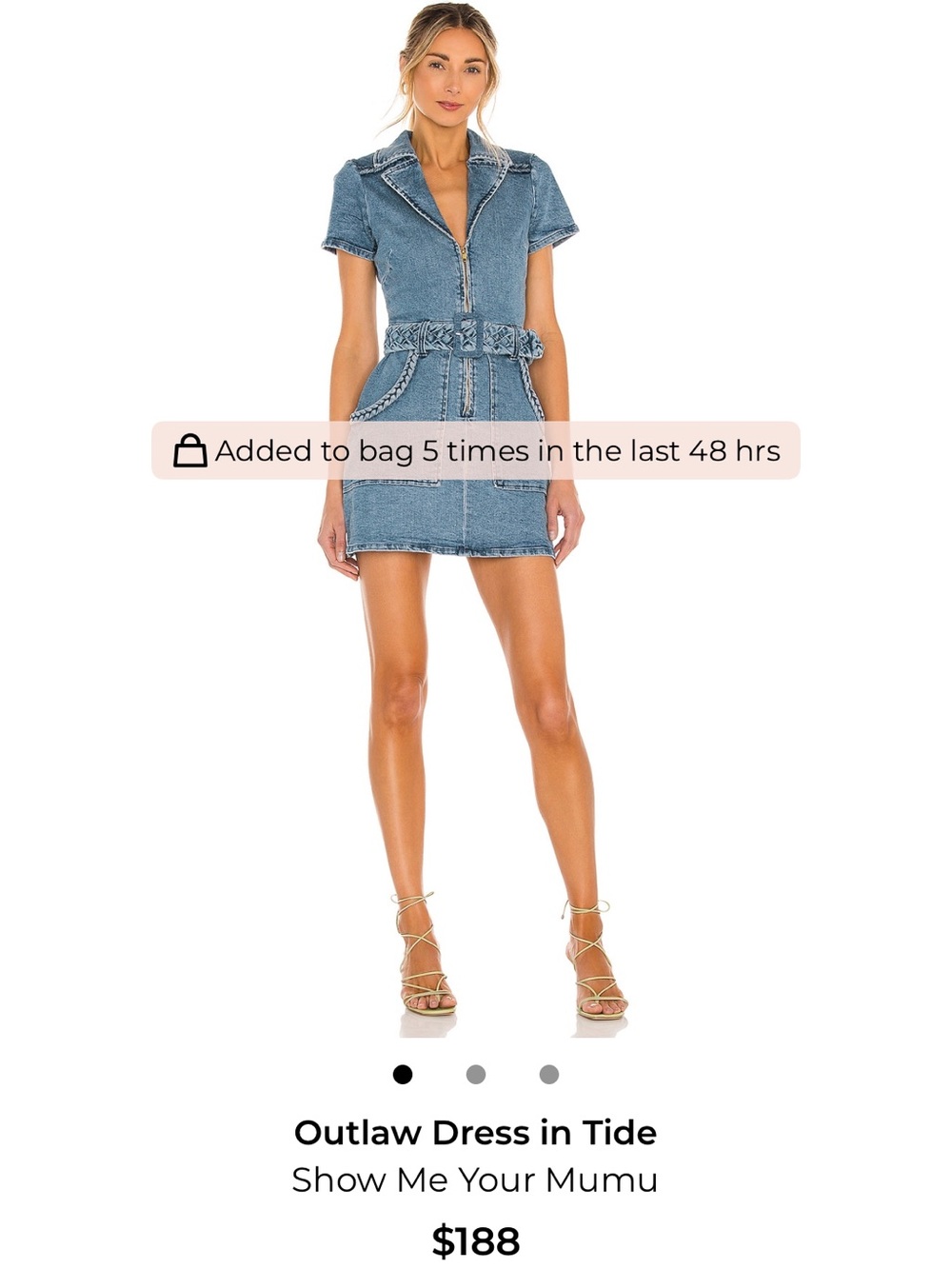 Show Me Your Mumu Outlaw Mini Dress in Denim Blue